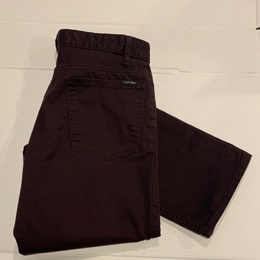 EUC Calvin Klein Men's Dark Purple 5 Pocket Slim Fit Chinos sz 31x32